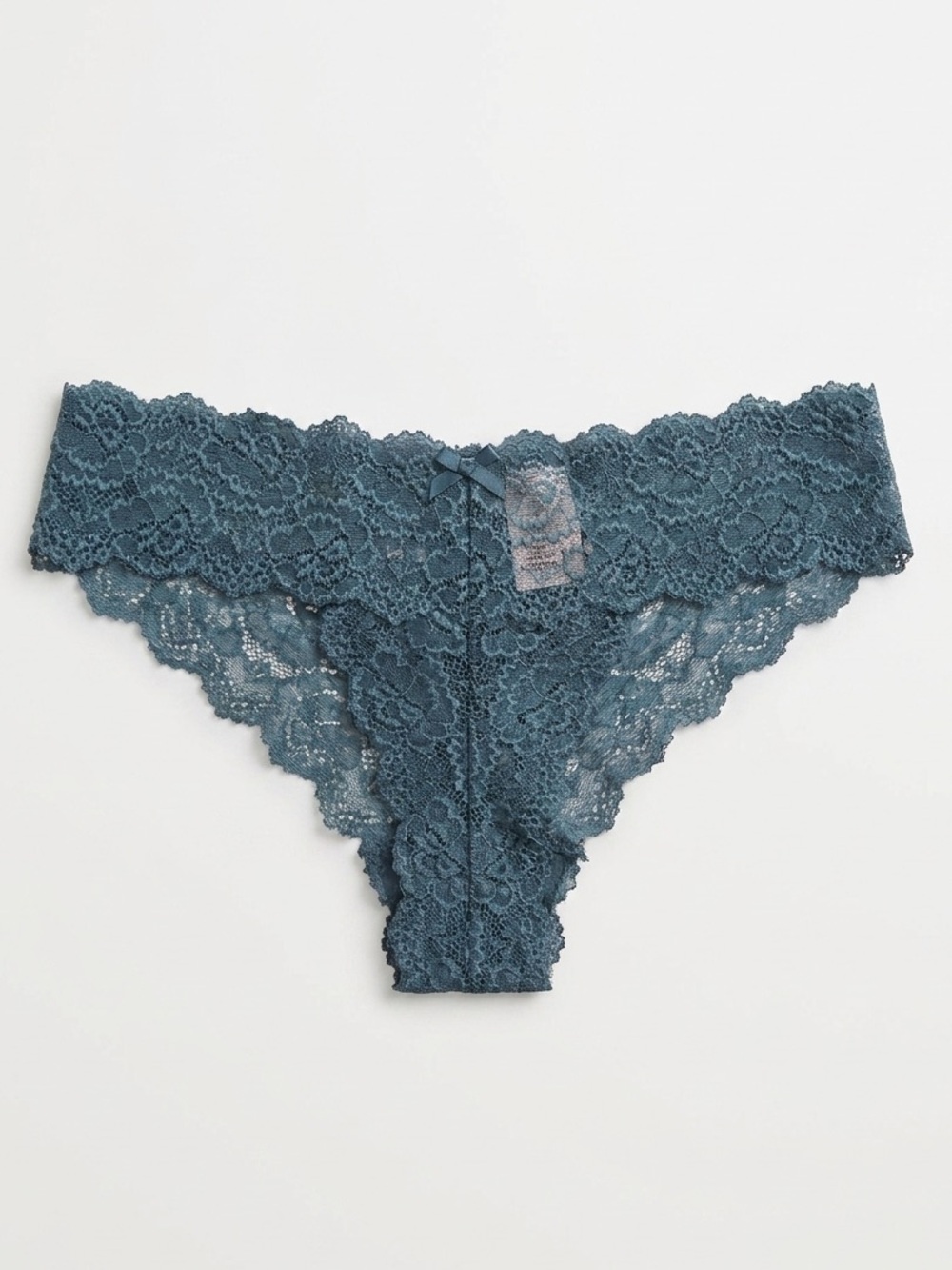 NWT Skarlett Blue Lace Cheeky Bikini Panty Sz XL Goddess Antique Glass Blue